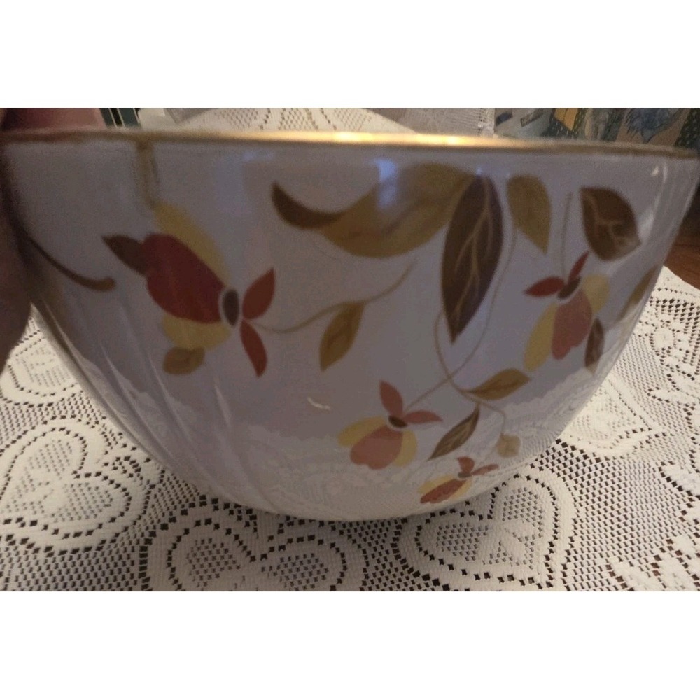 Vintage Hall's Superior‎ Jewel Tea Autumn Leaf Large 9" Mixing/ Serving Bowl - Picture 2 of 11
